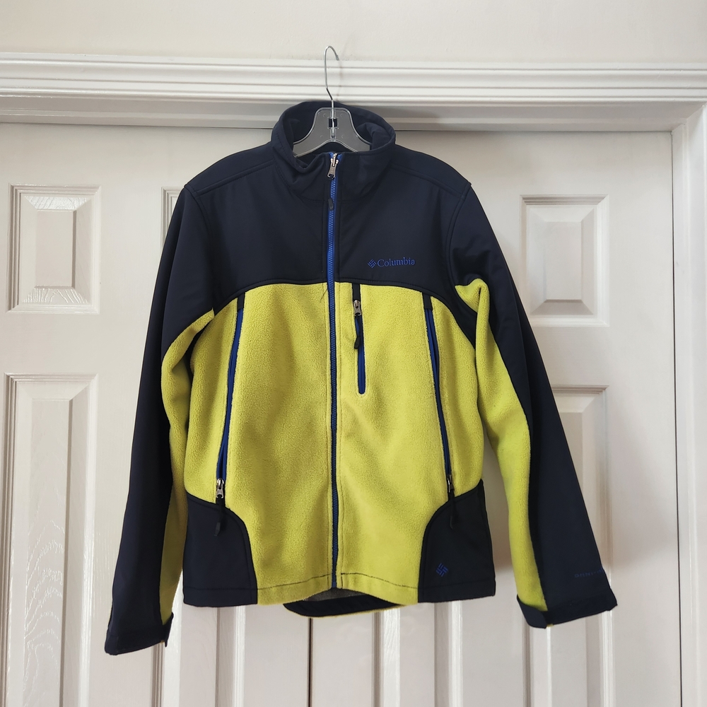 Columbia Navy Blue and Lime Green Jacket